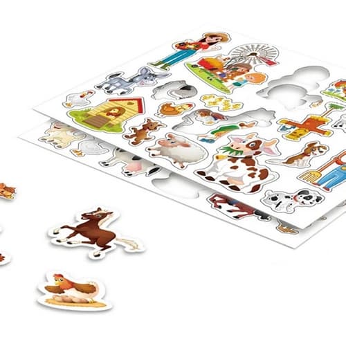 Bavytoy Magnetická tabulka farma - sada s magnetkami