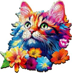 Drewniane puzzle EscapeWelt Kot 200 elementów