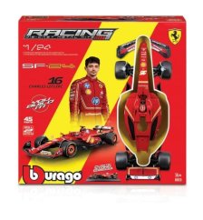 Bburago - ZESTAW MODELI WYŚCIGOWYCH, Formuła Ferrari SF24 (2024), #16 Charles Leclerc, 1:24