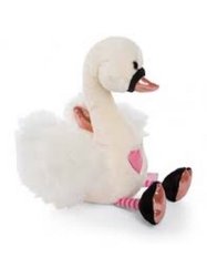 NICI plyš Love Bílá labuť 25cm, GREEN