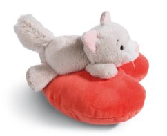 NICI pluszowy kot Love Fluffy leżący, serce, 13cm