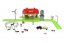 Set granja casera con animales y tractor de plástico con accesorios en caja