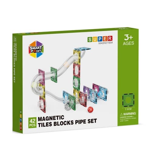 Magnetická stavebnice Průhledná 42 ks