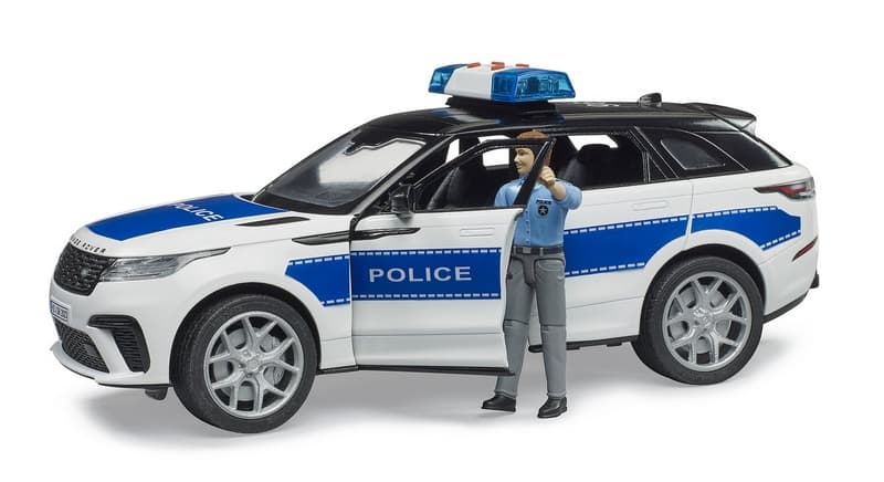 Bruder 2890 - Vehículo policial Range Rover Velar con agente de policía