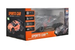 Auto RC sportovní plast 2,4GHz 20cm na baterie šedo-červené v krabici