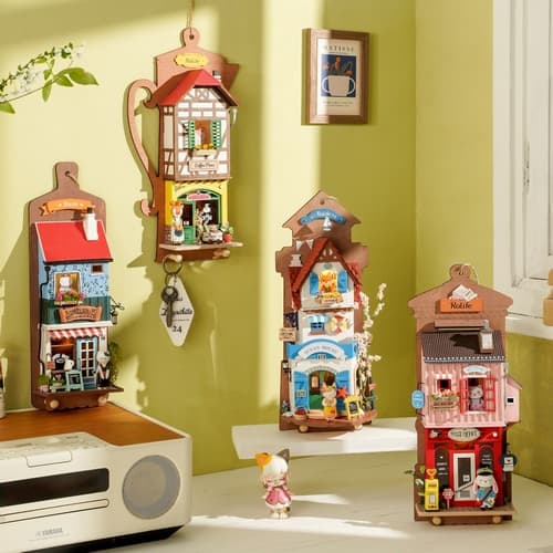 Casa en miniatura RoboTime para colgar la panadería de Sophie