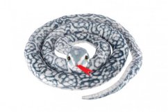 Serpiente de felpa 200 cm blanco-gris