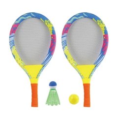 Gry na świeżym powietrzu - zestaw do tenisa i badmintona 2 w 1