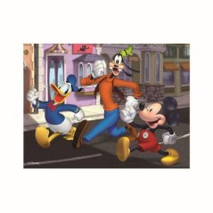MICKEY ET MINNIE 12 cubes de licence en bois