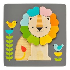 Petit Collage Puzzle en bois Lion