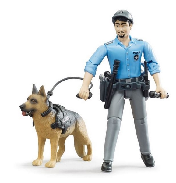Bruder 62150 BWORLD Policier avec chien