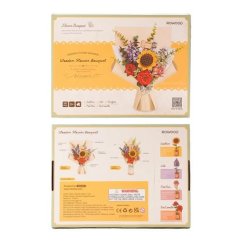 Puzzle 3D cu buchet din lemn RoboTime