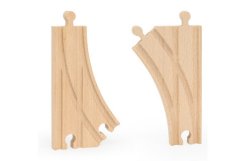 Binari in legno interruttore lungo 2 pezzi