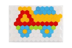 Mozaika klobouček 2,5cm hladká plast 127ks v krabici