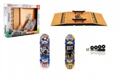 Finger skateboard 2pcs cu rampa și accesorii