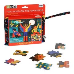 Petit Collage Puzzle réversible Superheroes