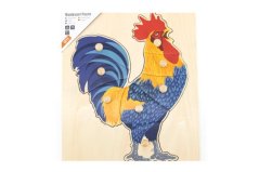 Puzzle Montessori en bois - coq