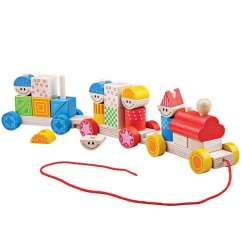Bigjigs Baby Drewniany pociąg z mocowaniem