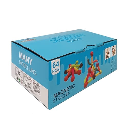 Magnetyczny zestaw konstrukcyjny 64 elementy