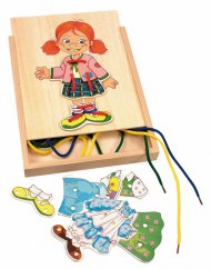 Boîte à jouets Woody à lacets Petite fille