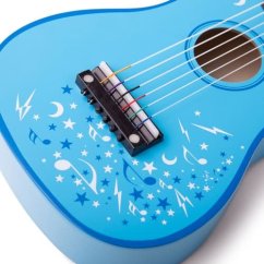Tidlo Guitare en bois Étoile bleue