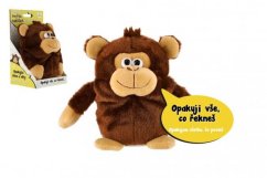 Tony le singe répétant des phrases peluche à piles avec son dans la boîte