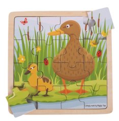 Puzzle Bigjigs Toys - Anatra e anatroccolo