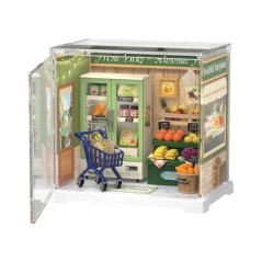 RoboTime 3D dřevěná skládačka Miniatura domečku mini Prodejna ovoce a zeleniny