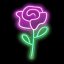 2Kids Toys LED NEON LIGHT lampička Růže