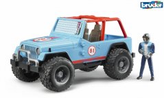 Bruder 2541 Racing Jeep Cross azul con corredor