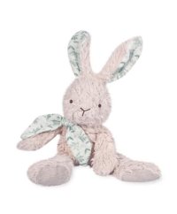 Doudou Dárková sada - Šedý plyšový králík z  BIO bavlny 25 cm