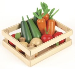 Tidlo Caja de madera con verduras