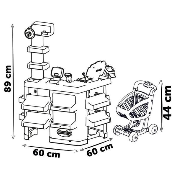 Supermercato Smoby grande con accessori