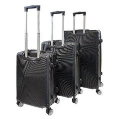 Bavy Cestovní kufr skořepinový Circle Black - set 3 ks