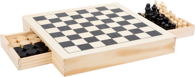 Micul picior din lemn compact de șah 3in1