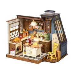 RoboTime Drewniana układanka 3D Miniaturowy dom Kuchnia pełna zapachów