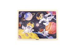 Puzzle en bois - Animaux dans l'espace 24 pièces