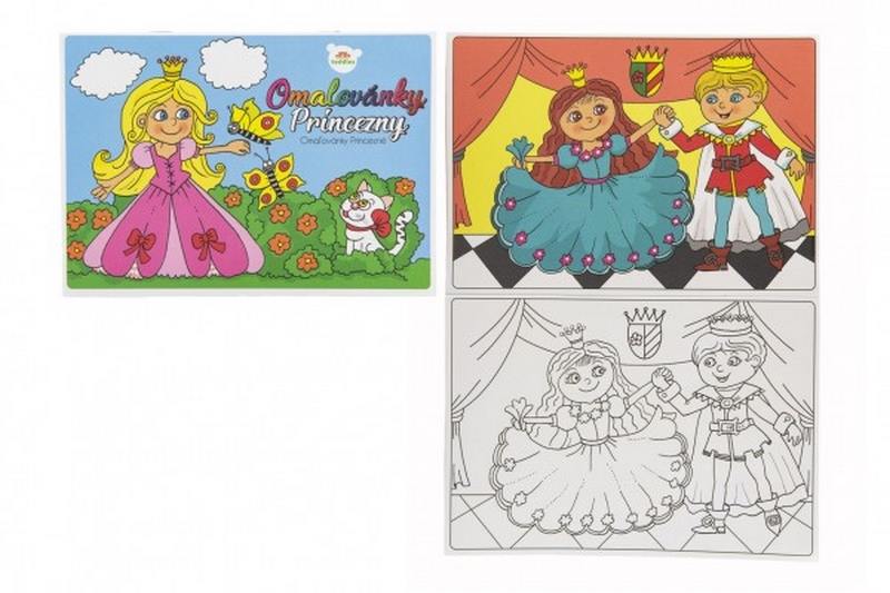 Livre de coloriage Princesses 21 x 15 cm 8 feuilles A5