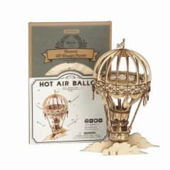 RoboTime dřevěné 3D puzzle Horkovzdušný balón