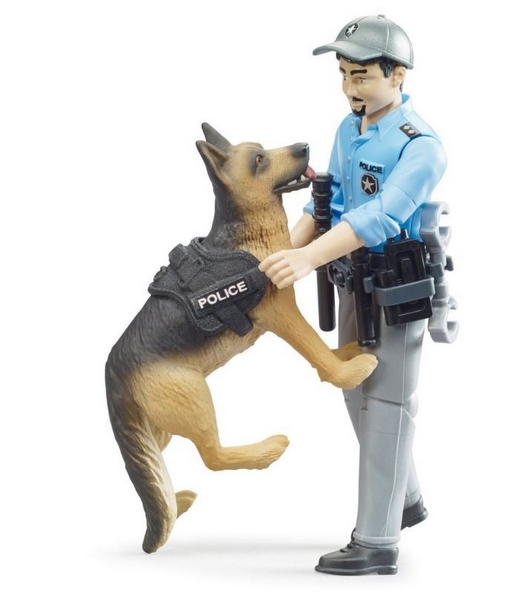 Bruder 62150 BWORLD Agente de policía con perro