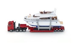 SIKU Super 1849 - Ciężki transport towarowy z jachtem, 1:87