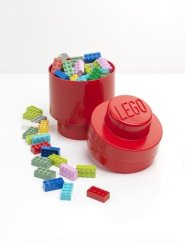 Úložný box LEGO okrúhly 123 x 183 mm - červený