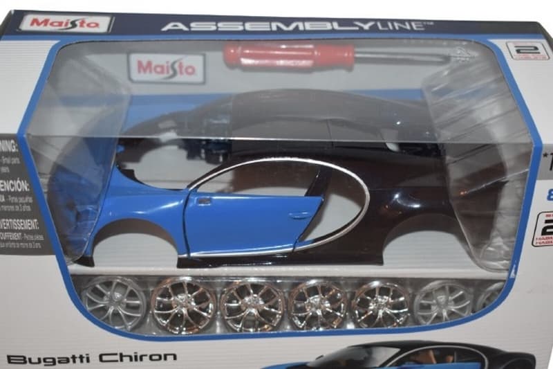 Maisto - Bugatti Chiron, modrá, tlakově litá modelářská sada měřítko 1:24
