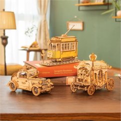 RoboTime Puzzle 3D de madera Tranvía histórico