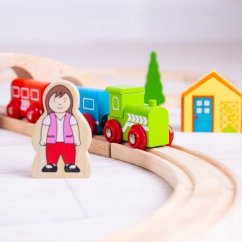 Bigjigs Rail Calea ferată de tren din lemn figura opt