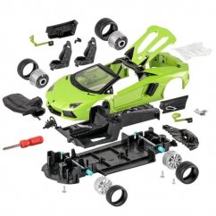 Maisto - Aventador Roadster, verde metálico, línea de montaje, 1:24
