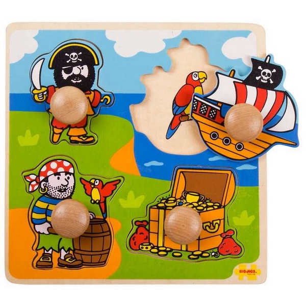 Bigjigs Toys Inserire il puzzle dei pirati