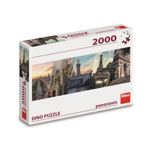 Dino Paříž koláž 2000 panoramic puzzle