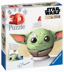 Ravensburger: Puzzle-Bola Star Wars: Baby Yoda con orejas 72 piezas