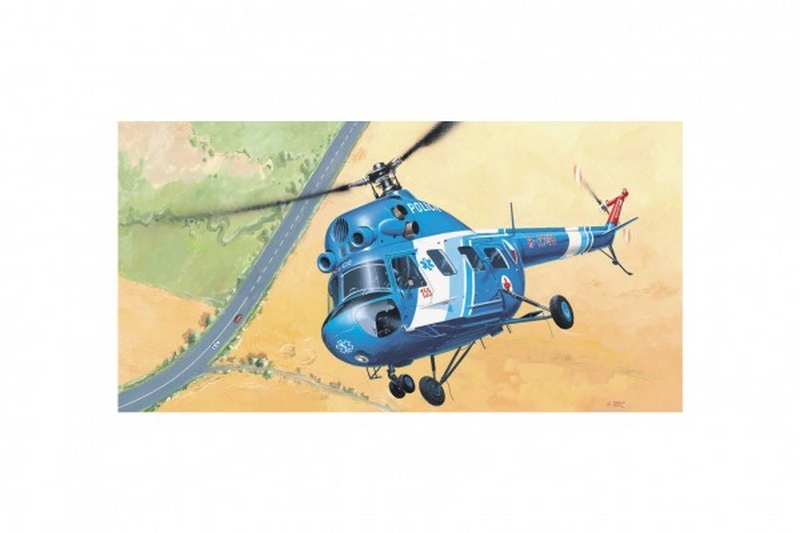 Modelo de helicóptero Mi 2 - Policía 1:48